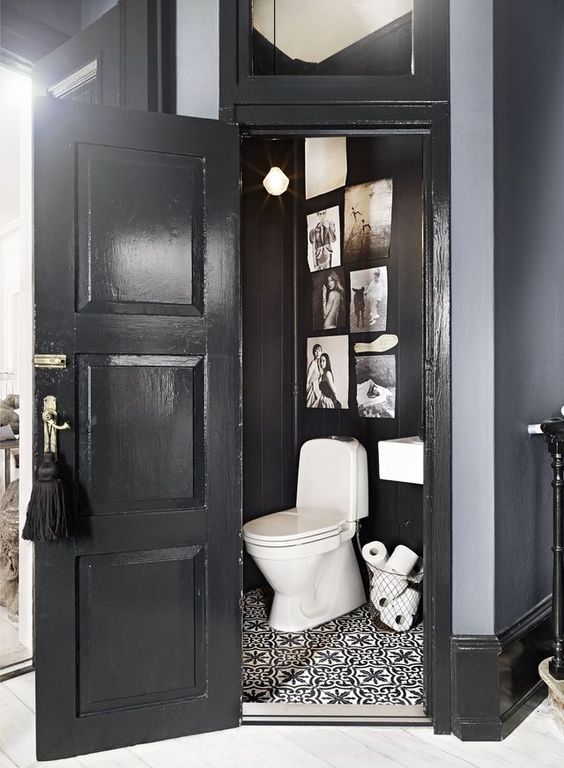 Black and white bathroom furniture