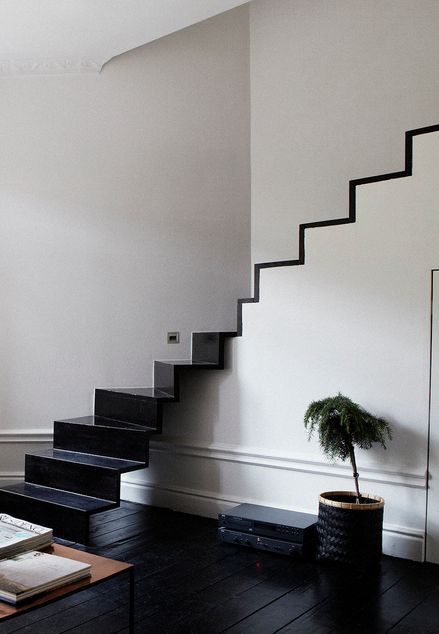 Black and white staircase