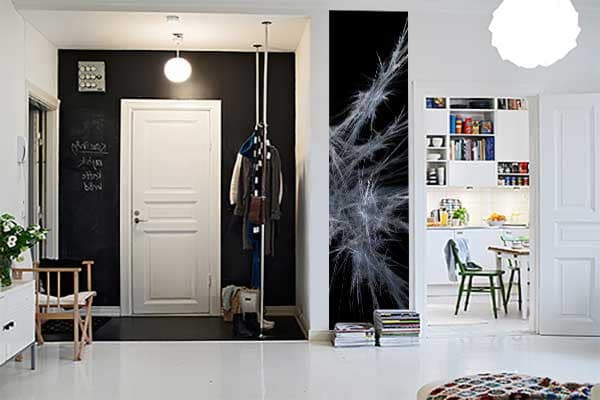 White and white design wall poster