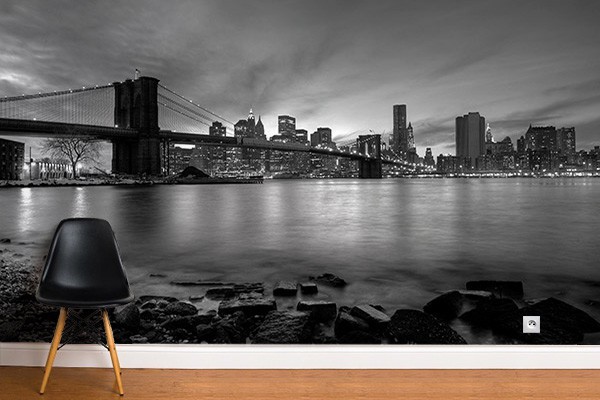 Black and white background of New York