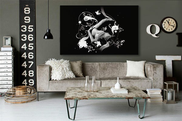 Izoa Ying Yang sensual printed canvas