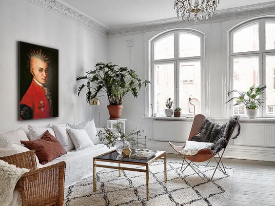 Modern decoration of the old living room