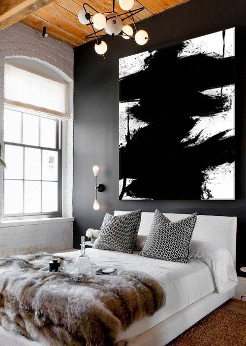 Table-Abstrait-Noir-Et-Blanc-Grand-Format