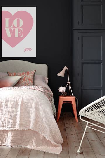 Black and pink bedroom furniture