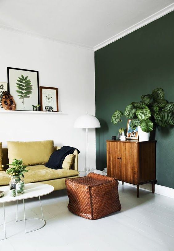Idea of ​​green color decoration