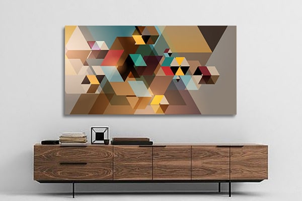 Abstract table designs geometric shapes