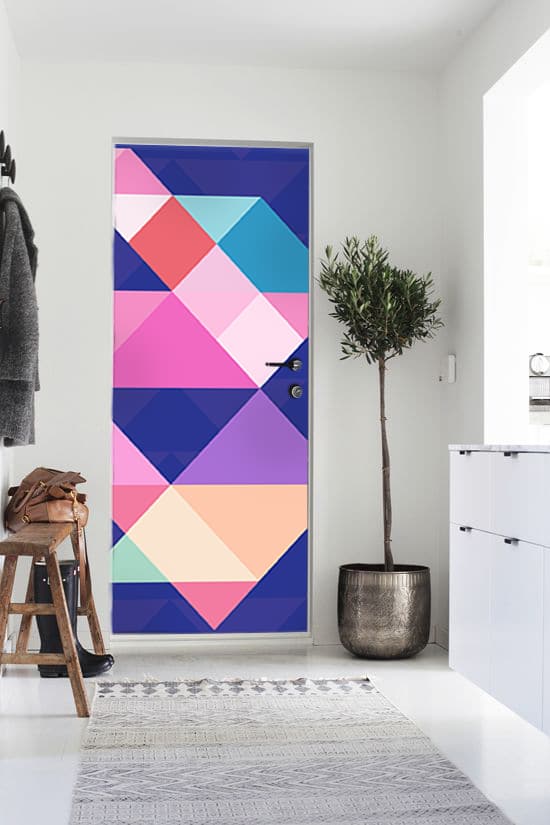 Design decoration door geometric shapes