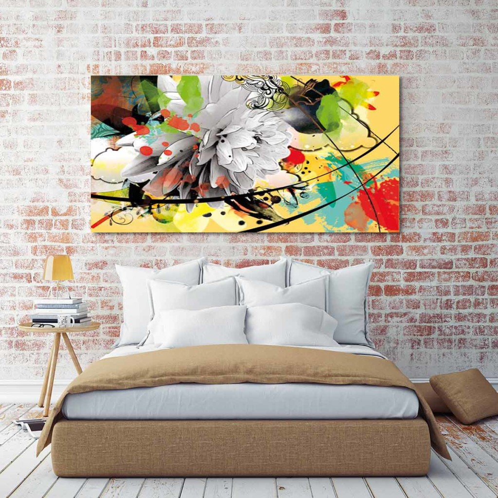 Yellow flower design table