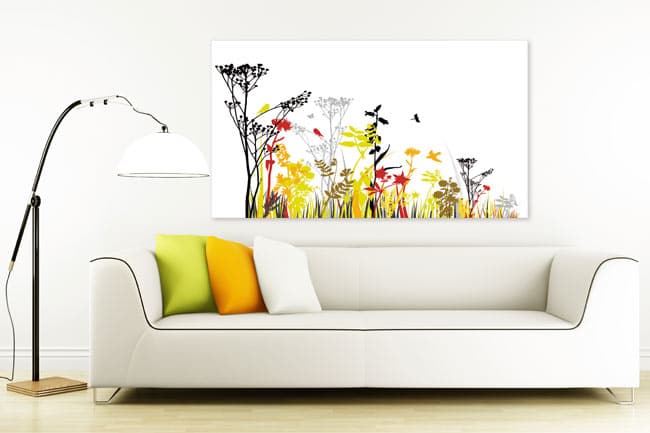 Yellow decoration table