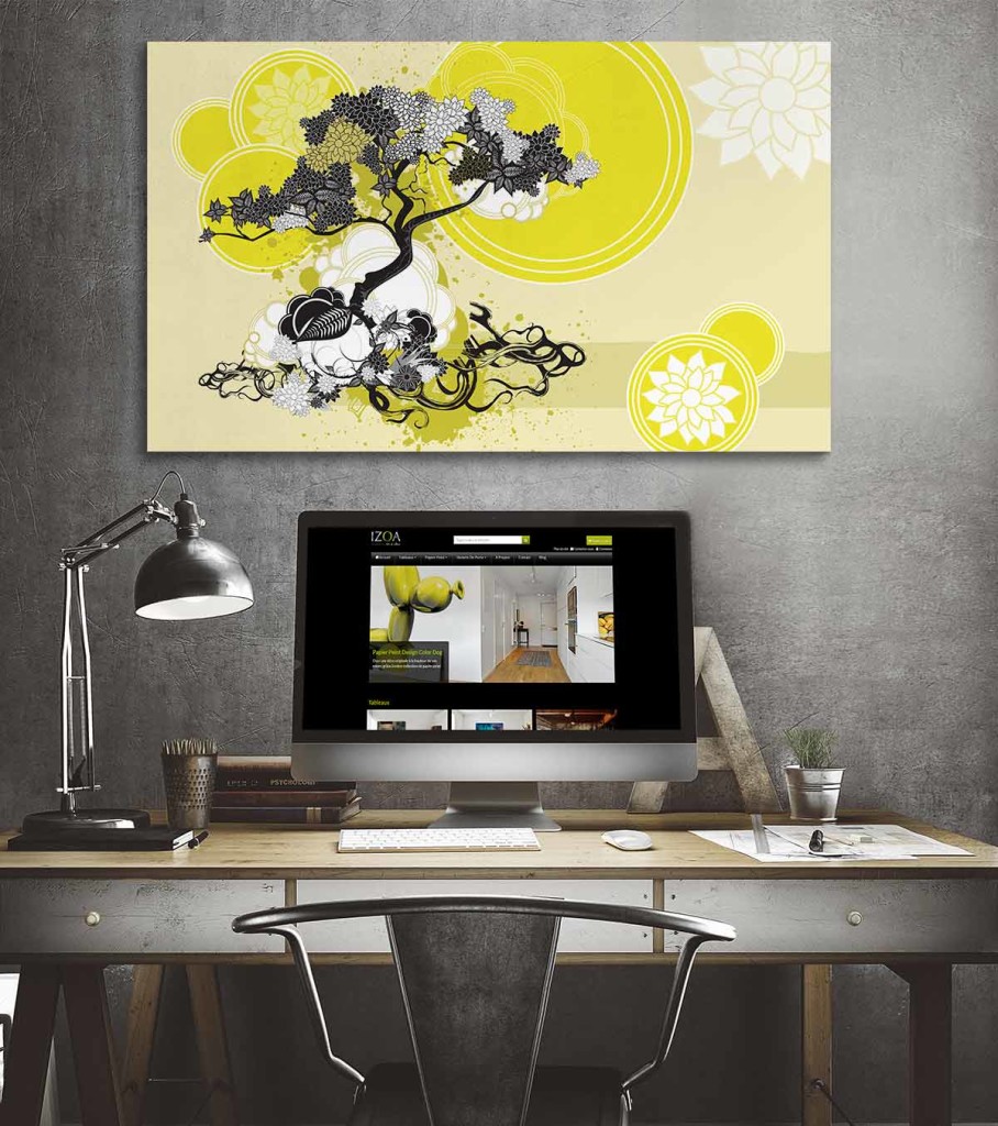 Tableau Zen Jaune