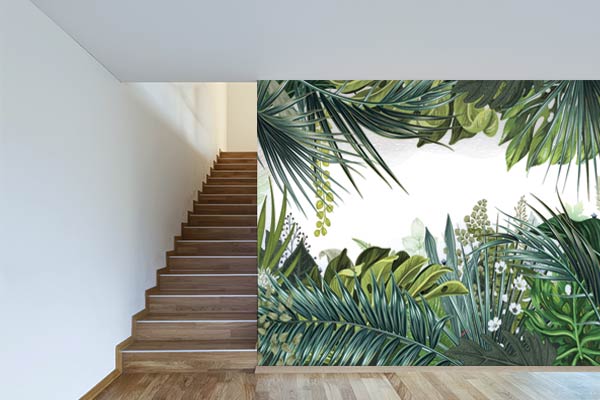 A trompeic wallpaper in the jungle in my corridor