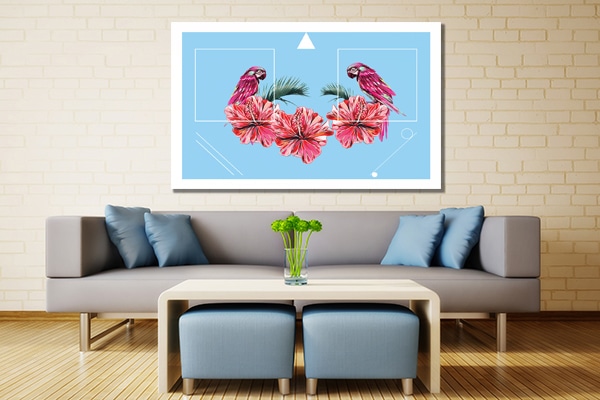 Chic jungle style decoration canvas