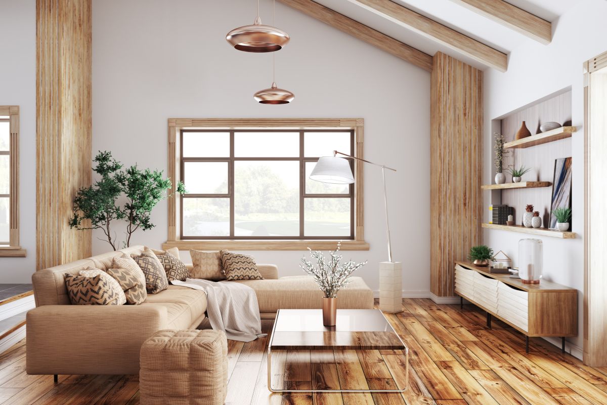 Warm color living room