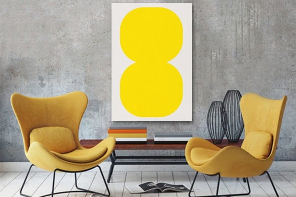 Contemporary yellow painting