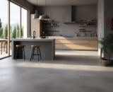 Cemented cement in the kitchen: advice and examples of results